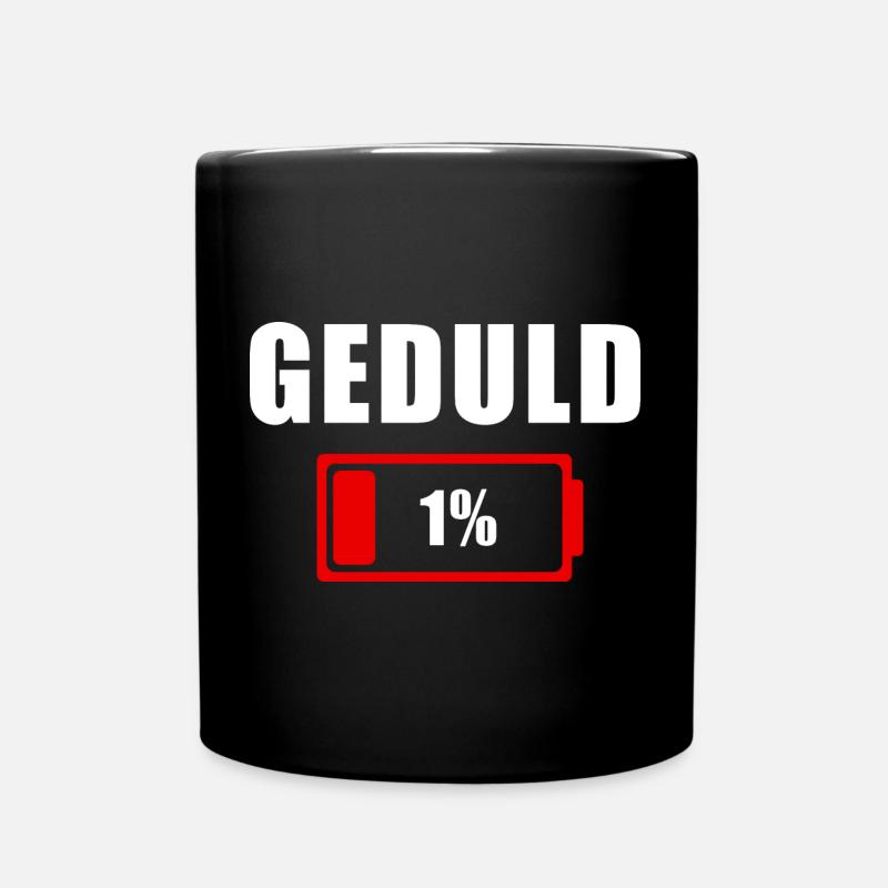 GEDULD 1% - Tasse einfarbig - Schwarz