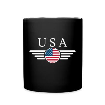 USA Freedom Spirit T-Shirt - Full Colour Mug - black - Front