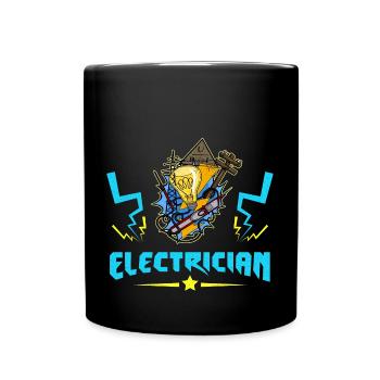 Électricien Électricien Technicien d’éclairage Lampe - Mug uni - noir - Devant