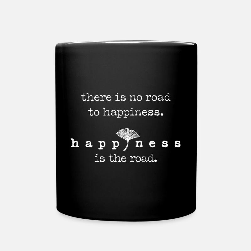 Ginko – Il n’y a pas de chemin vers le bonheur - Mug uni - noir