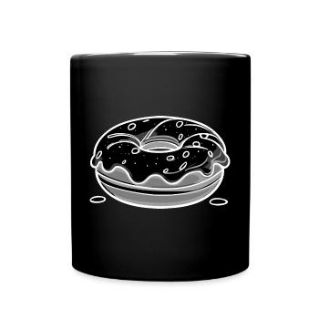 Donut - white - Tasse einfarbig - Schwarz - Vorne