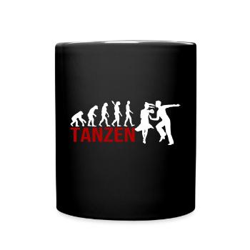 Evolution Tanzen - Tasse einfarbig - Schwarz - Vorne