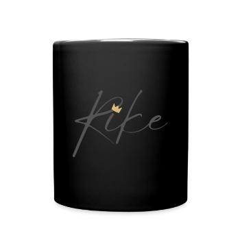 Prinzessin Frederike Kronenhemd – Namensbuchstabe F - Tasse einfarbig - Schwarz - Vorne