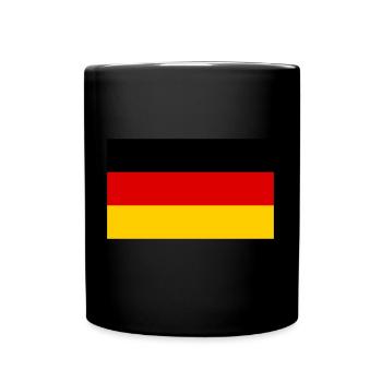 Deutschland - Tasse einfarbig - Schwarz - Vorne
