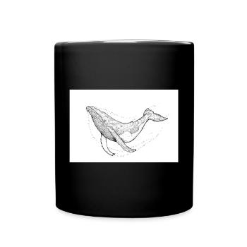 Humpback whale - Full Colour Mug - black - Front