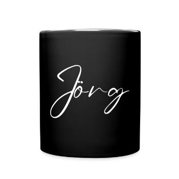 Jörg Name T-Shirt Geschenk Für Männer - Tasse einfarbig - Schwarz - Vorne