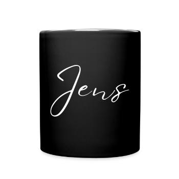 Jens Name with J Boy's Name Boy Birth Baby Boy - Full Colour Mug - black - Front