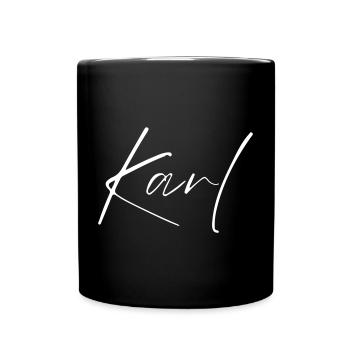 Karl Name T-Shirt Geschenk Für Männer - Tasse einfarbig - Schwarz - Vorne
