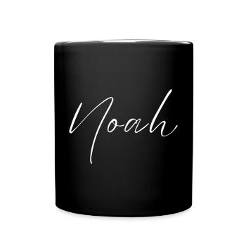 Noah Name T-Shirt Gift for Men - Full Colour Mug - black - Front