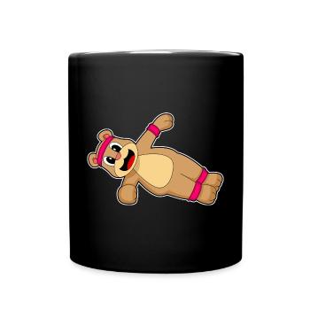 Bear Abdominal Training Bodybuilding - Full Colour Mug - black - Front