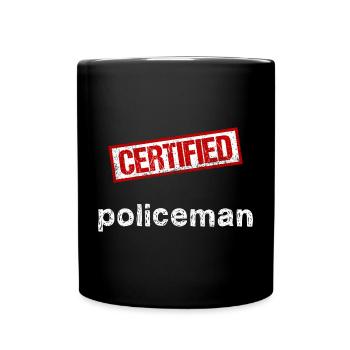 Polizist - Tasse einfarbig - Schwarz - Vorne