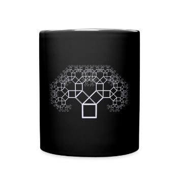 Pythagorasbaum weiss - Tasse einfarbig - Schwarz - Vorne