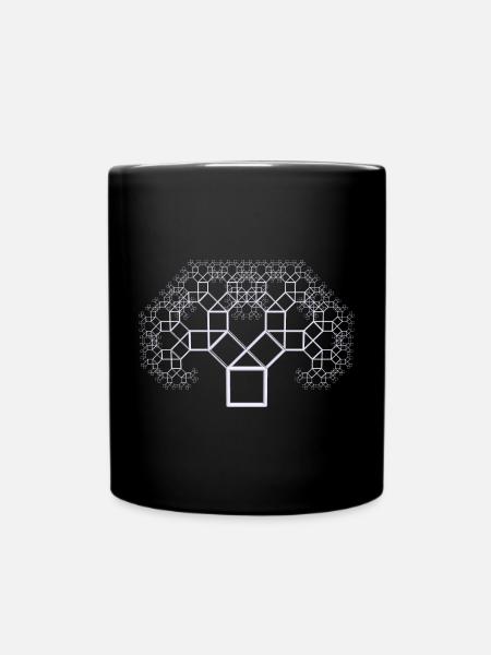 Pythagorasbaum weiss - Tasse einfarbig - Schwarz