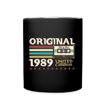 Cassette June 1989 Vintage 1989 Birthday 1989 - Full Colour Mug - black - Front