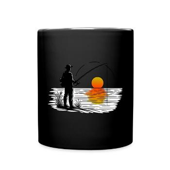 Angler 3 - Tasse einfarbig - Schwarz - Vorne