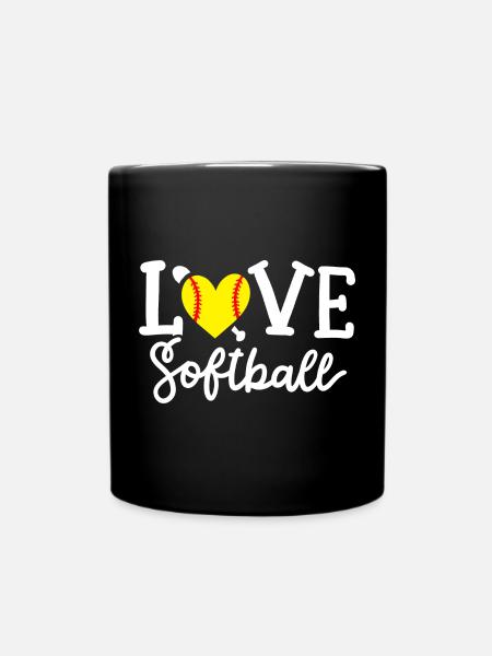 Softball-Spieler Softball - Tasse einfarbig - Schwarz