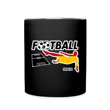 Fièvre du football Espagne - Mug uni - noir - Devant