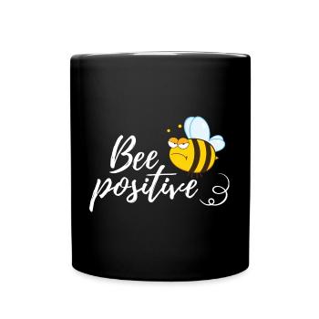 Abeille de mauvaise humeur - Mug uni - noir - Devant