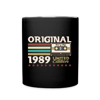33rd Birthday Cassette July 1991 Vintage 1991 - Full Colour Mug - black - Front