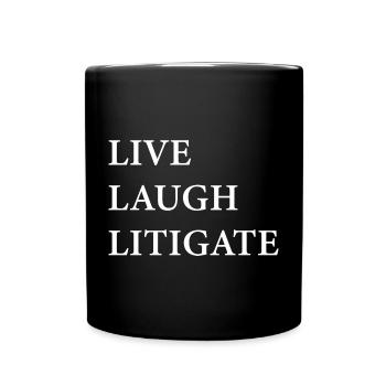 Live Laugh Prozessführung - Tasse einfarbig - Schwarz - Vorne