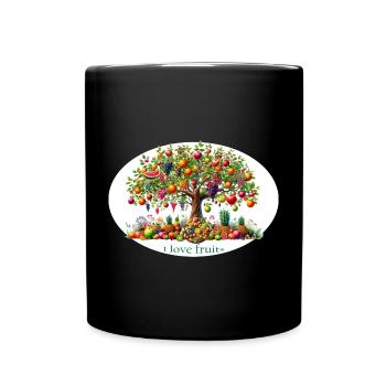 Obstbaum der Liebe - Tasse einfarbig - Schwarz - Vorne
