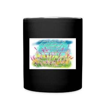 Schritt für Schritt - Tasse einfarbig - Schwarz - Vorne