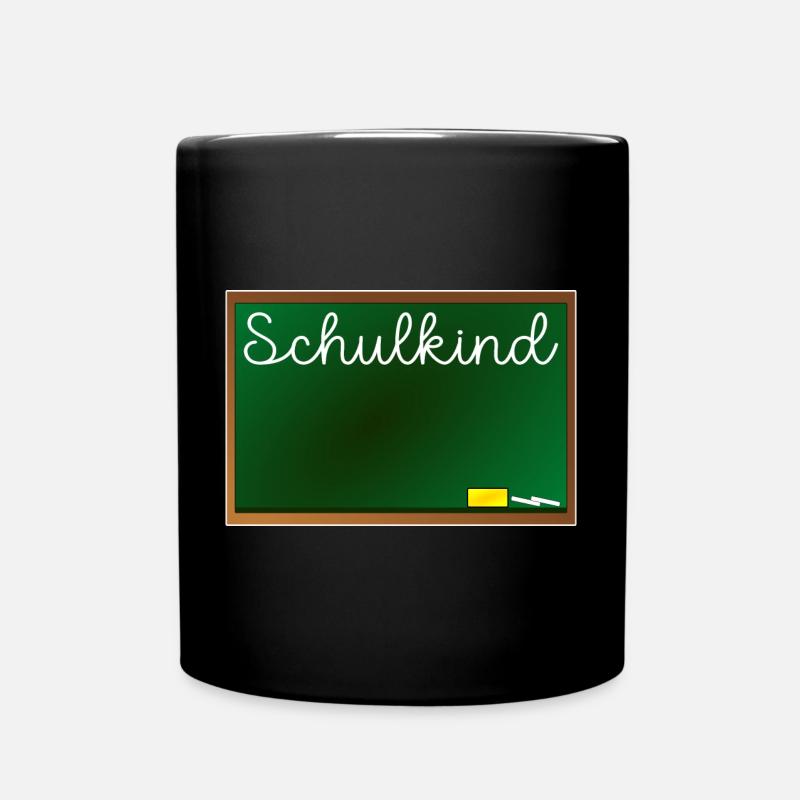 Namensschild Einschulung Schulkind - Tasse einfarbig - Schwarz
