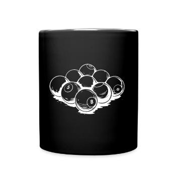 Billiard Balls Drawing - Full Colour Mug - black - Front