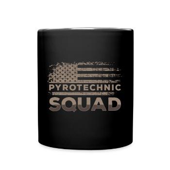Pyro Himmel Fußball - Tasse einfarbig - Schwarz - Vorne