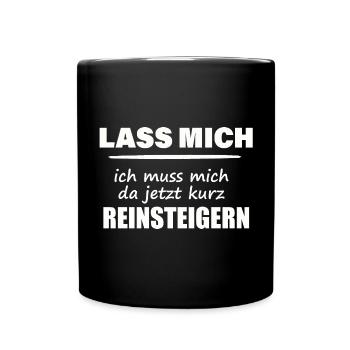 LASS MICH - Tasse einfarbig - Schwarz - Vorne