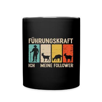 Ziegen Führungskraft Ziegenbock Landwirt Ziege - Tasse einfarbig - Schwarz - Vorne