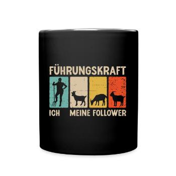 Ziegen Führungskraft Ziegenbock Landwirtin Ziege - Tasse einfarbig - Schwarz - Vorne