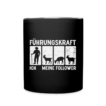 Ziegen Führungskraft Ziegenbock Landwirt Ziege - Tasse einfarbig - Schwarz - Vorne