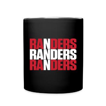 Randers Denmark Flag - Full Colour Mug - black - Front