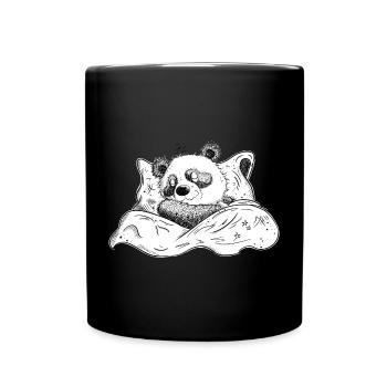 Panda Bear Sleeps And Dreams Good Night - Full Colour Mug - black - Front