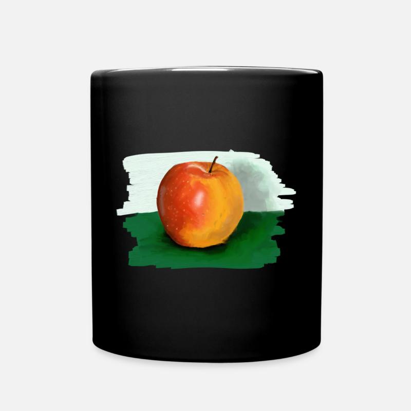 Apfel - Tasse einfarbig - Schwarz