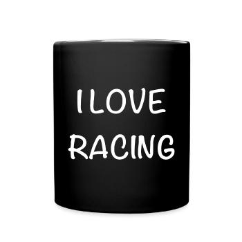 J’adore la course – Style d’écriture manuscrite - Mug uni - noir - Devant
