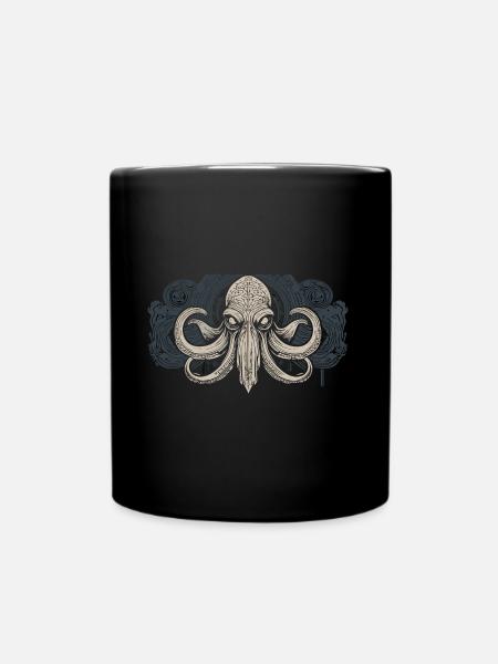 Cthulhu Seigneur et Sauveur Monstre Horreur T-Shirt - Mug uni - noir