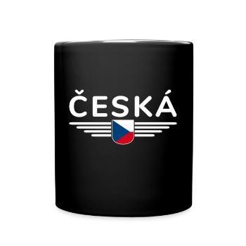 Ich liebe Tschechien T-Shirt Outfit Design - Tasse einfarbig - Schwarz - Vorne