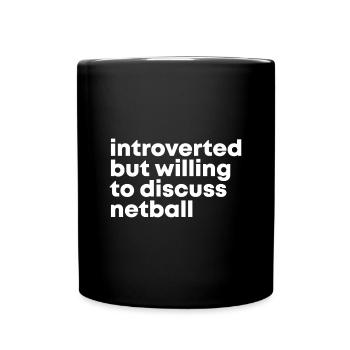 Netzball - Tasse einfarbig - Schwarz - Vorne