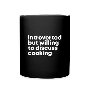 Kochen - Tasse einfarbig - Schwarz - Vorne