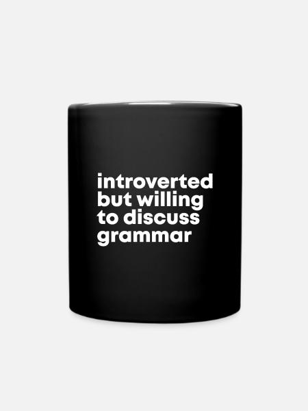 Grammar Grammar Grammar - Full Colour Mug - black