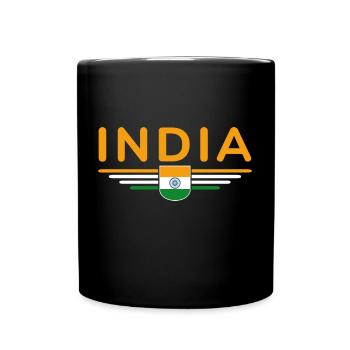 I Love India, Outfit T-Shirt Design Gift - Full Colour Mug - black - Front