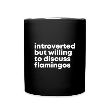 Flamingo - Tasse einfarbig - Schwarz - Vorne