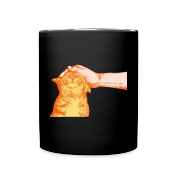 THE HAPPY CAT - Full Colour Mug - black - Front