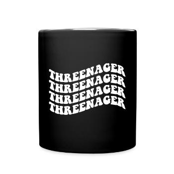 Threenager Toddler Troisième Trois ans Fun - Mug uni - noir - Devant
