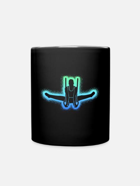 Gymnastes Gymnastique Anneau Gymnastique Hommes Gymnastique Garçons - Mug uni - noir