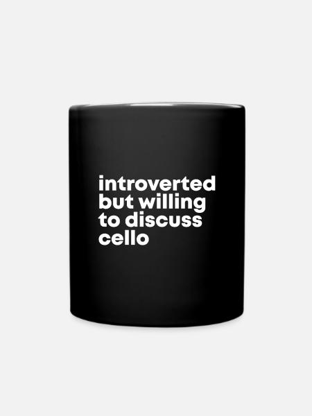 Cello Cello Cello - Tasse einfarbig - Schwarz