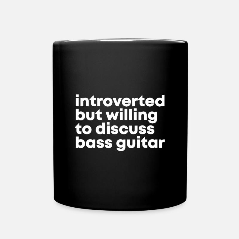 Bass Guitar - Full Colour Mug - black