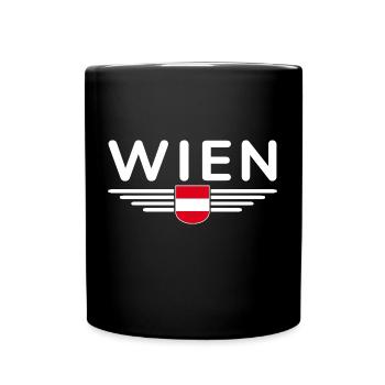 Vienna Austria Flag T Shirt Outfit Design - Full Colour Mug - black - Front